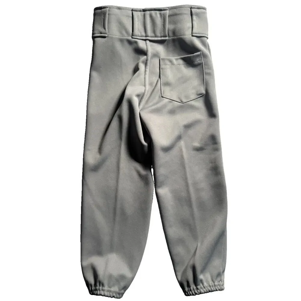 Augusta Sportswear Youth Small Gray Baseball Pants Elastic Cuff Belt Loops